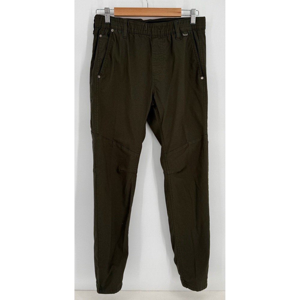 Projek Raw Mens Olive‎ Green Jogger Pants Classic Fit Articulated Knee Sz S